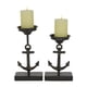 thumbnail image 4 of Portavelas de metal negro con 2 velas. Juego de 2, 4 of 6