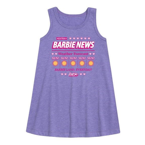 Barbie - Barbie News Weather Forecast Sun! Everyday - Toddler & Youth Girls A-line Dress