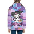 thumbnail image 6 of Sanrio Kuromi Kids' Hoodie 3d Print Sweatshirt Soft Pullover Hooded With Big Pockets Fans Gifts For Boys Or Girls X-Large, 6 of 7