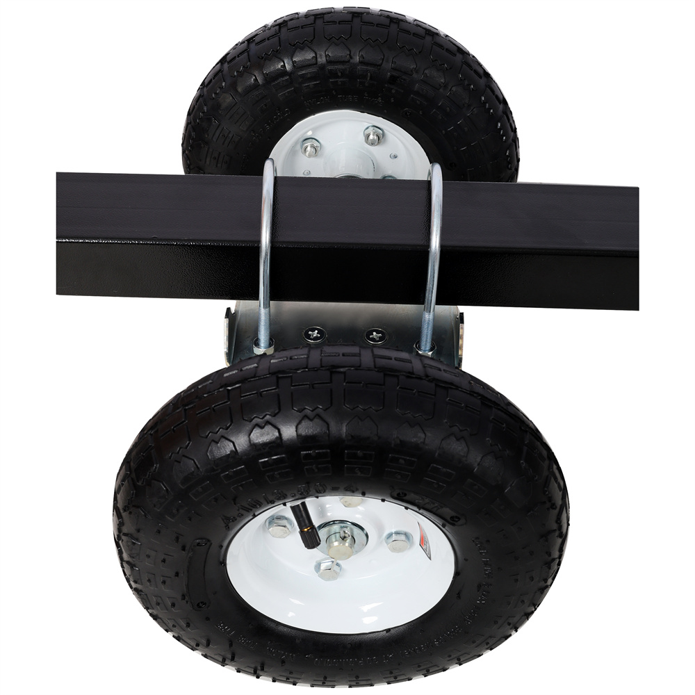Dual Gate Wheel 10" Pneumatic Tires, Heavy Duty for Driveway Chain Link Fence, Gate Supporter Wheel Caster for Metal Tube Gates, Gate Helper Wheel for Swing Sliding Gate, 300lb