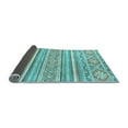 thumbnail image 2 of Ahgly Company Indoor Round Abstract Light Blue Modern Area Rugs, 5' Round, 2 of 4