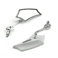 thumbnail image 2 of Motocycle Chopper Cruiser Street Dirt Bike Rear View Mirrors 8mm 10mm White, 2 of 5