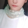 thumbnail image 3 of Summer Infinity Scarf Breathable Mesh Circle Scarf Floral Loop Scarf for Women, 3 of 10