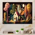 thumbnail image 2 of Designart Futuristic Cityscape With Trees III Canvas Wall Art, 2 of 5