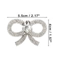 thumbnail image 2 of Unique Bargains 2 Pcs Faux Crystal Shoe Buckle Rhinestone Shoe Buckle Shoe Clips for Women 2.17"x1.57" Silver Tone, 2 of 6