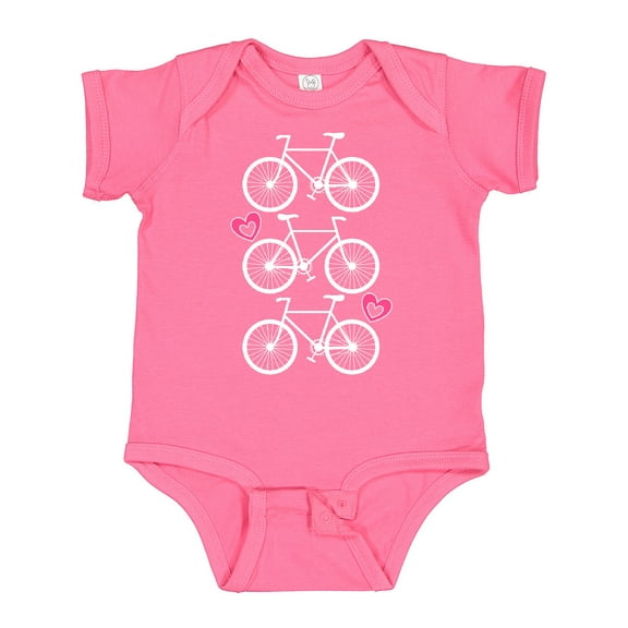 Inktastic Biking Bicycle Silhouette Girls Baby Bodysuit
