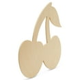 thumbnail image 2 of Unfinished Wooden Cherries Cutout, 12", Pack of 5 Wooden Shapes for Crafts and Summer Decor and Crafting, by Woodpeckers, 2 of 7