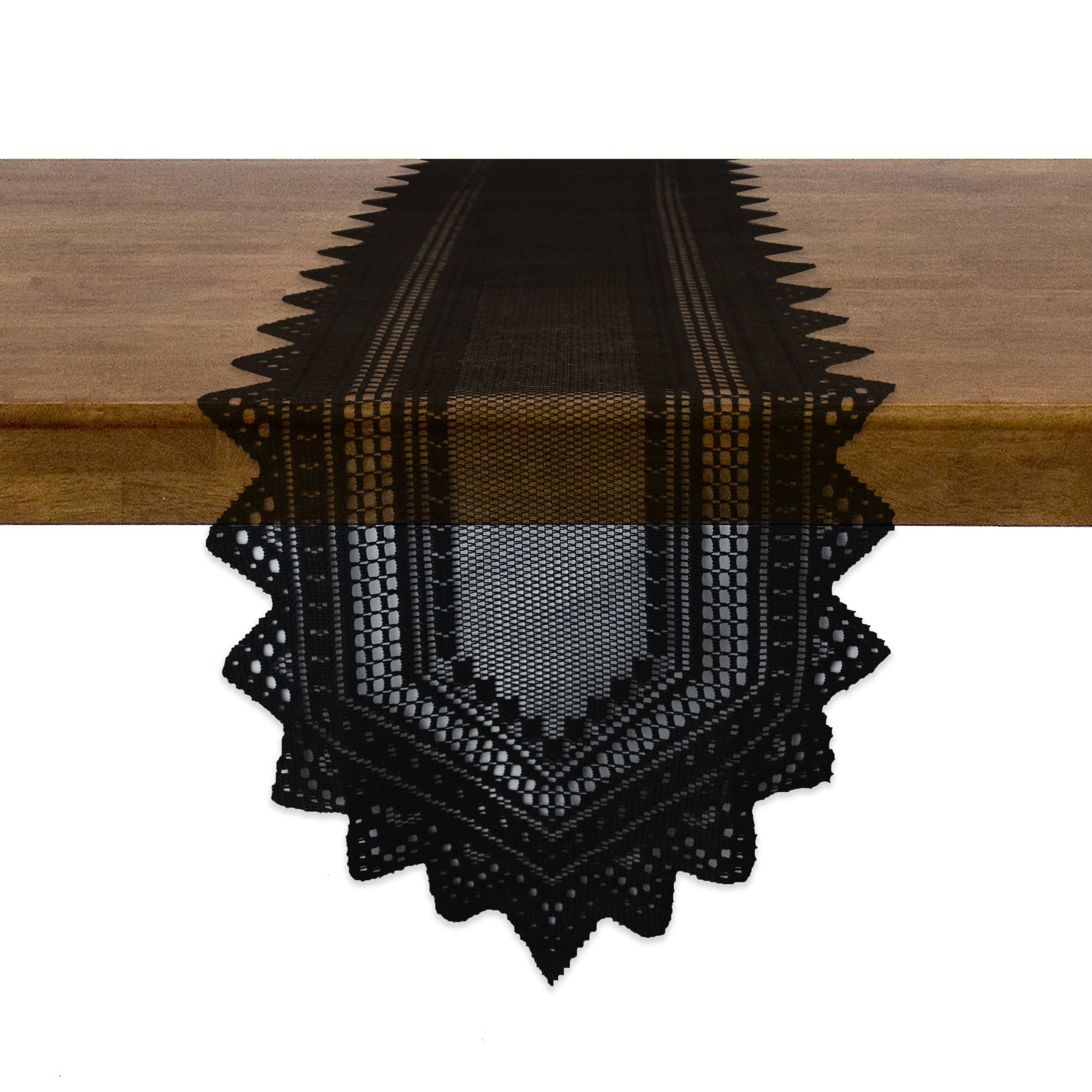 Elegant Black Lace Table Runner 14 x 72"