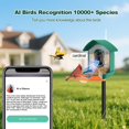 thumbnail image 2 of Comedero para pájaros Gyozol con cámara WiFi Smart Night Vision 2K, 2 of 9