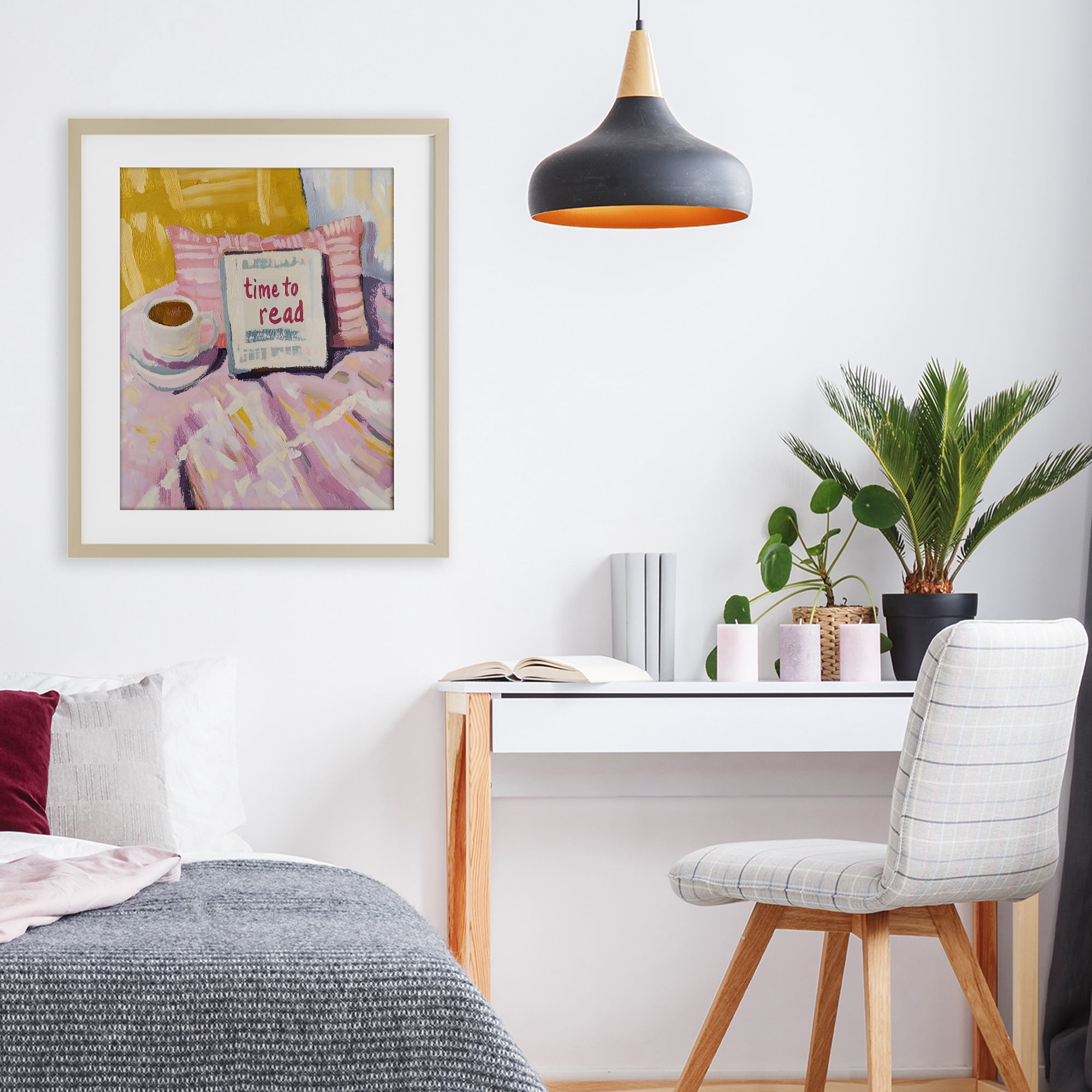 Stupell Industries Time To Read in Morning Birch Framed Print Under Glass, design by The Prints Vibe