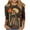 #0109-Multicolor, variant on Uootdi Halloween Shirts for Women Trendy Fall Fashion Women 3/4 Sleeve Tops Funny Cute Gifts for Her Graphic Tee Tops Casual Loose Tunic Bl