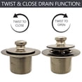 thumbnail image 3 of Westbrass D331-11 1-1/2" NPSM Twist & Close Bathtub Drain Trim, Antique Copper, 3 of 8