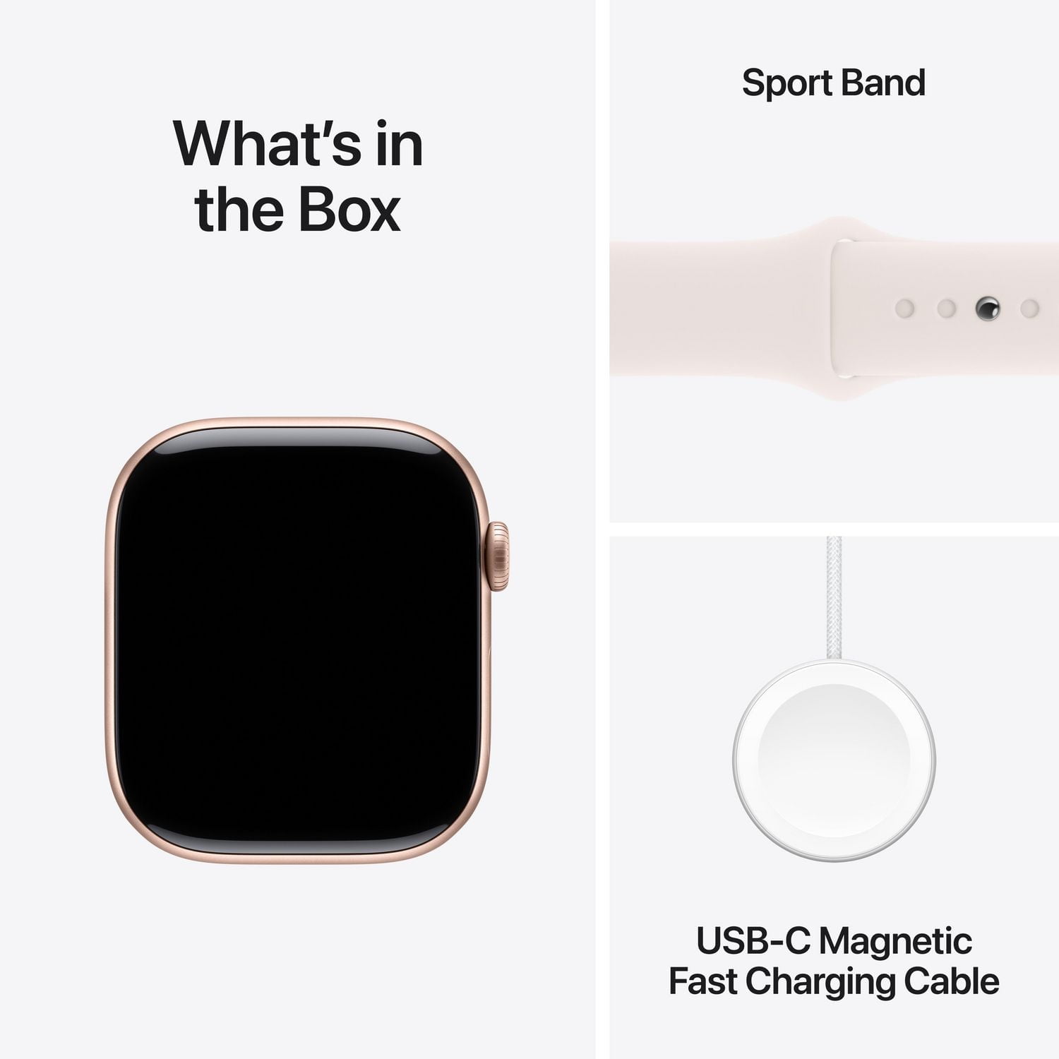 Apple Watch Series 10 GPS 46mm Rose Gold Aluminum Case with Light Blush Sport Band - M/L