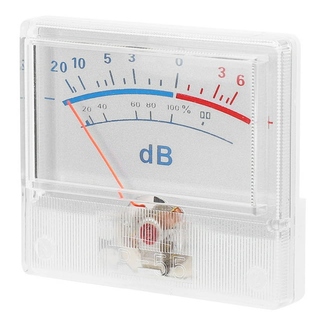 Audio Equipment Tool Power Amplifier Header, with Pointer Dial VU Meter Header, P-55 for Recording Studio Car Audio Transform DIY Home Audio
