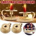 thumbnail image 2 of Candelabros navideños EUDIDV, candelabros dorados, velas cónicas de hierro forjado, suministros festivos, 2 of 7
