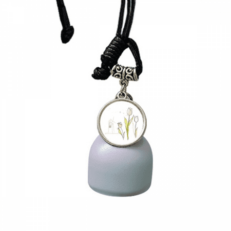 

Windll Tulip House Greenery Flower Wind Chimes Bell Car Pendant