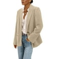 thumbnail image 2 of Rutainlusire Womens Blazers for Work Casual Blazer Dress for Women Women's Solid Color Button Jacket Double Pocket Lapel Fashionable Suit Blazer, 2 of 5