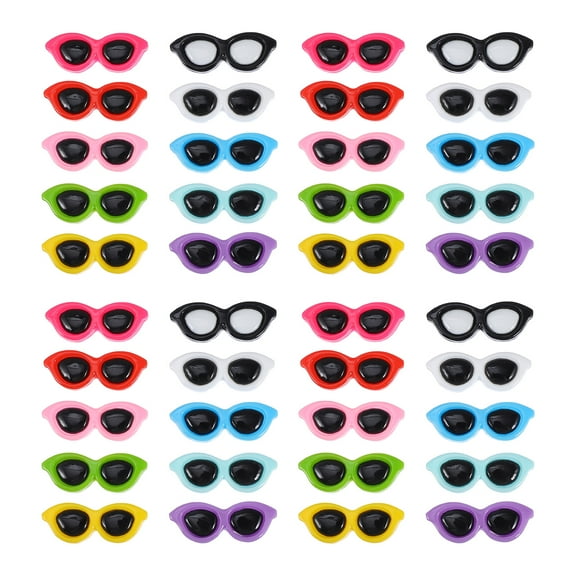 40Pcs Mini Resin Sunglasses Charm Scrapbooking Jewelry Making Flatback Charms
