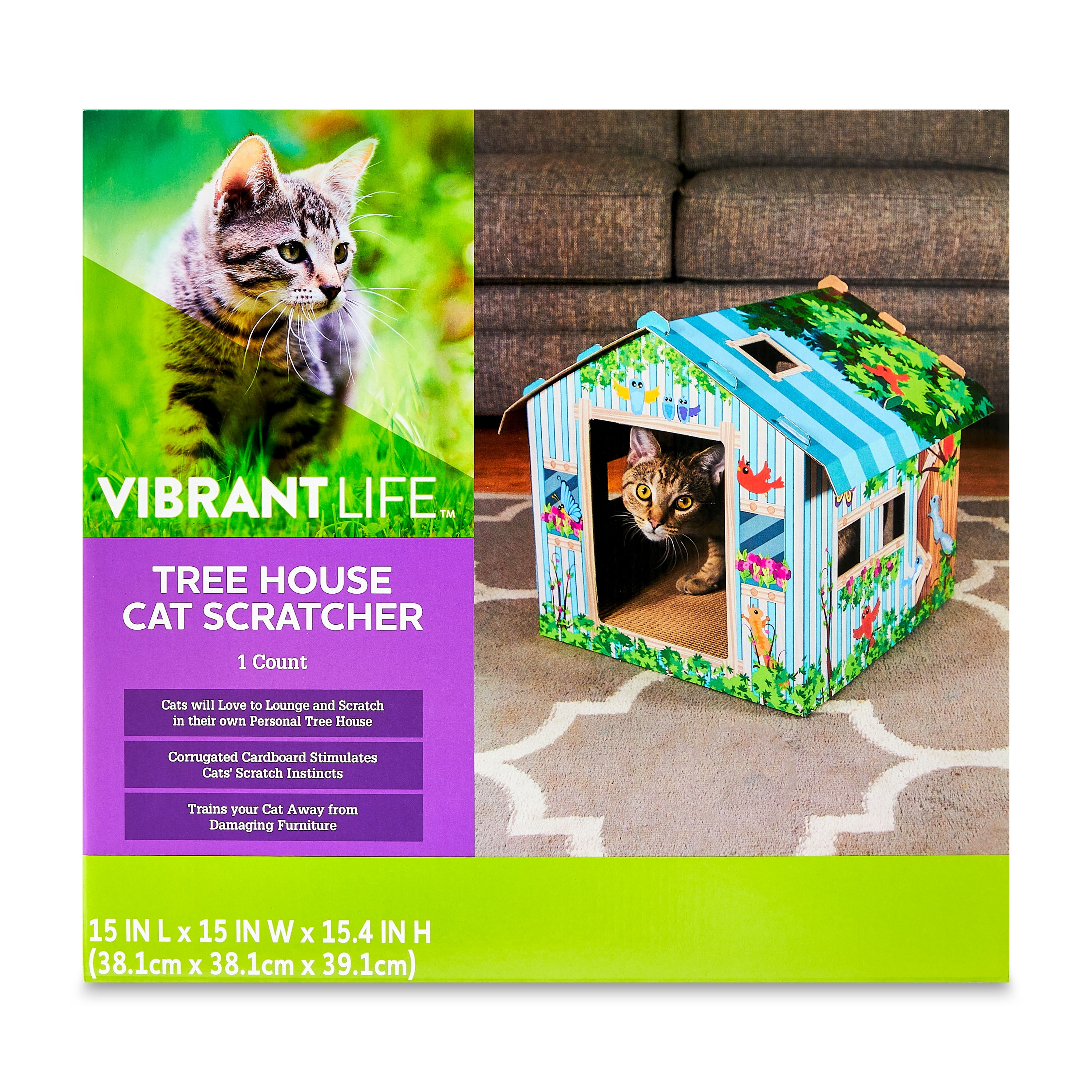 Cardboard scratch house for cats 2025