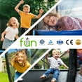 thumbnail image 3 of Jump Into Fun Rectangle Trampoline 8x14FT, 2000LBS Weight Capacity Heavy Duty Outdoor Large Gymnastics Trampolines for Kids and Adults with Enclosure Net, 3 of 9