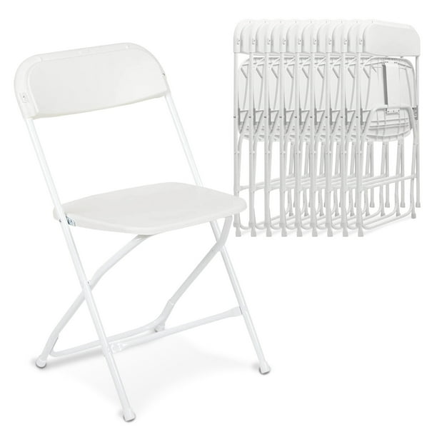 AJP Distributors 10 Pack White 650 lb. Capacity Premium Plastic Folding