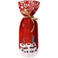 thumbnail image 1 of ¡Bolsa para botella de vino y ginebra, diseño de gnomo elfo navideño, para la mesa de Nochebuena o el día de Navidad!, 1 of 4