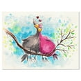 thumbnail image 1 of Design Art Two Birds in Love on Branch Canvas Print, 1 of 3