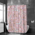 thumbnail image 2 of Coolnut Bath Shower Curtain Liners Romantic Paris On Pink 60x72in Polyester Waterproof with 12 Curtain Hooks, 2 of 6