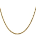 thumbnail image 2 of 14K Yellow Gold Rope Chain Necklace 16 inch 2.5 mm Regular with Lobster Clasp, 2 of 4