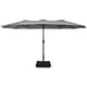 thumbnail image 3 of Costway Sombrilla de Exterior de 457.2 cm con Dos Lados, con Manivela y Base, Color Gris, 3 of 4