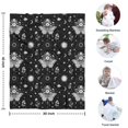 thumbnail image 4 of Black White Gothic Butterfly Sun Moon Flower Pattern Blanket,Comfortable Soft Flannel Throw Blanket,All Season,Warm Lightweight Blankets for Sofa Bed Couch Living Room Chair,30"x40", 4 of 4