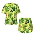 thumbnail image 5 of Lsque Kiwi and Avocado Women's Short-Sleeved Pajama Set - 2 Piece Soft and Lightweight Sleepwear Set-Medium, 5 of 9