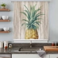 thumbnail image 5 of Vintage Pineapple Sheer Curtains 108 Inches Extra Long, Summer Botanical Wooden Light Filering Curtains, Privacy Drapes Simi Floor to Veiling Curtain for Living Room Bedroom Large Window Treatment, 5 of 9