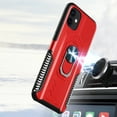 thumbnail image 3 of For Apple iPhone 13 Pro (6.1") Military Grade Hybrid Heavy Duty 2 in 1 Protective Hard PC and Soft Silicone with Ring Stand Holder Cover ,Xpm Phone Case [Red], 3 of 6