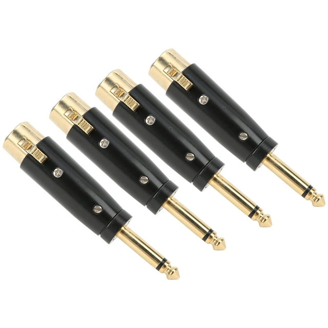 Adaptador De Audio XLR, Adaptador De Audio XLR De Metal Chapado En Oro Adaptador XLR Para Micrófonos Para Batería Electrónica