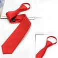 thumbnail image 4 of Cravate Étroite Rétro pour Hommes et Garçons Cravate Lisse Pratique pour Mariage Fête Club Mariée Rouge, 4 of 9
