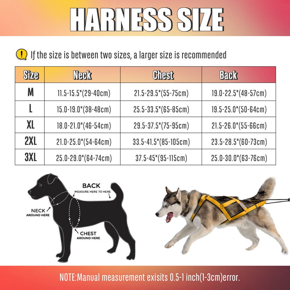 X-Back Dog Weight Pulling Harness Reflective Padded Sledding Training Sport Vest for Medium Large Dogs Pitbull