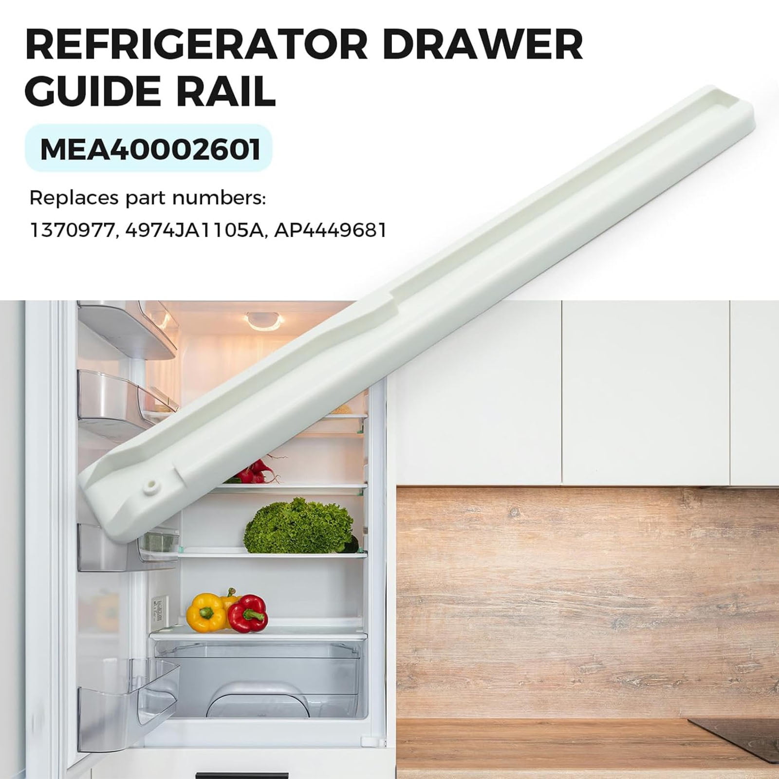 MEA40002601 Low-Temp Drawer Guide, Replacement Refrigerator Part Compatible with Samsung LSC27914SW
