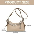thumbnail image 2 of Mini bolso de hombro de piel sintética, cartera para móvil de mujer, adecuado para citas diarias. Blanco cremoso, 2 of 5