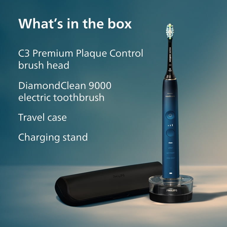 Philips Sonicare 9000 Toothbrush, Blue Black, Rechargeable, HX9911