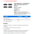 thumbnail image 2 of Front Brake Pad Set - Compatible with 2000 - 2006 Nissan Sentra 2.5L 4-Cylinder - Dynamic Friction, 2 of 2