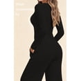 thumbnail image 4 of UVN Winter Womens 2 Piece Outfit Sets Ruched Long Sleeve Top and Wide Leg Pants Casual Loungewear Ladies Workout Sets, 4 of 13