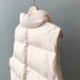thumbnail image 6 of Women's Long Winter Coat Vest Sleeveless Warm Down Coat With Pockets Quilted Vest Down Jacket Quilted Outdoor Jacket Kimonos for Women Surf Sweater Women Striped Sweater Women Tan Open Front Cardigan, 6 of 8