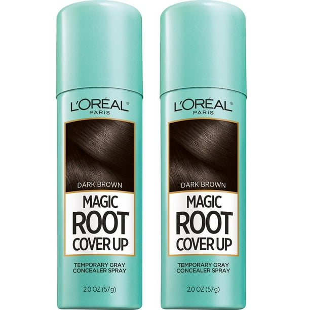L'Oreal Paris Magic Root Cover Up Gray Concealer Spray, Dark Brown, 2 oz, 2 Pack L'Oreal Paris Magic Root Cover Up Gray Concealer Spray, Dark Brown, 2 oz, 2 Pack