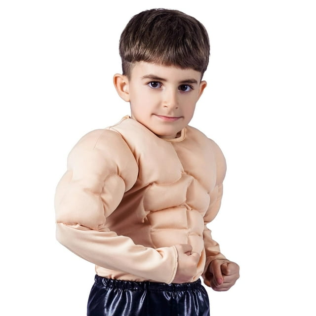 KalcyKizz Costume de Muscle pour Enfants, Jaune (m(7-9a))