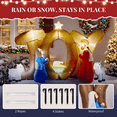 thumbnail image 5 of Christmas Inflatables Outdoor Decoration, Seizeen Inflatable Nativity Scene with Lights, Quick Assembly Patio Yard Party Pre-lit Xmas Decoration, 7.5FT, 5 of 9