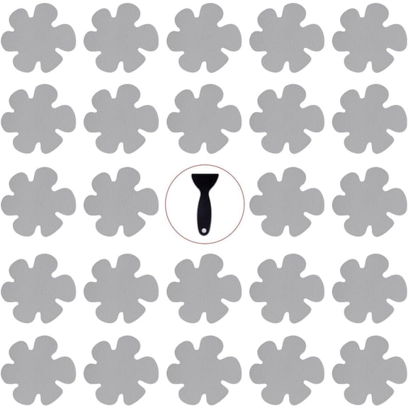 Original 24PCS Upgraded Gentle Bathtub Stickers Non-Slip, Safety Shower Treads Adhesive Appliques with Premium Scraper