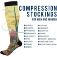 thumbnail image 4 of FREEAMG Desert Cactus Compression Socks Women Men Knee High Stockings for Sports,Running,Travel 1Pair, 4 of 7