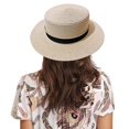 thumbnail image 2 of Seductiva Clothing Items Unisex Sun Hat Women's flat Top hat casual straw hat women's sun visor hat outdoor sun hat Summer Beach Sun Hat 1PC, 2 of 5