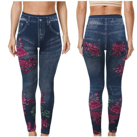 

Womens plus Size Summer Tops for Leggings Tops for Leggings for Women Petite Women s Sweatpants Elastic High Waist Stylish Flower Denim Printed Winter Leggings Maternity Leggings for Women Cotton